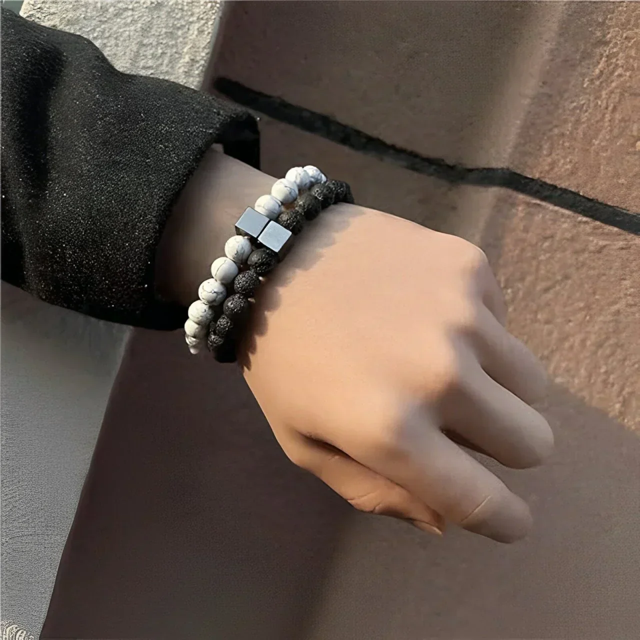🌟🌟Neue Woche, neue Rabatte: 80 % Rabatt  Schwarzes und weißes Rundarmband [2 Stück kaufen, versandkostenfrei]🌟🌟 - Image 2
