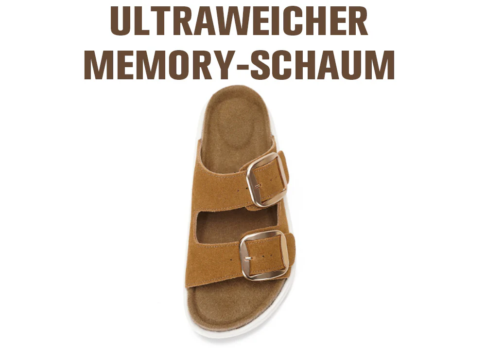 💖 Damen-Plateausandalen aus 100 % echtem Leder – Keilabsatz & klobige Pantoletten für Damen 2026 mit Memory-Foam-Innensohle und Korkfußbett (GreeceChunky) - Image 13