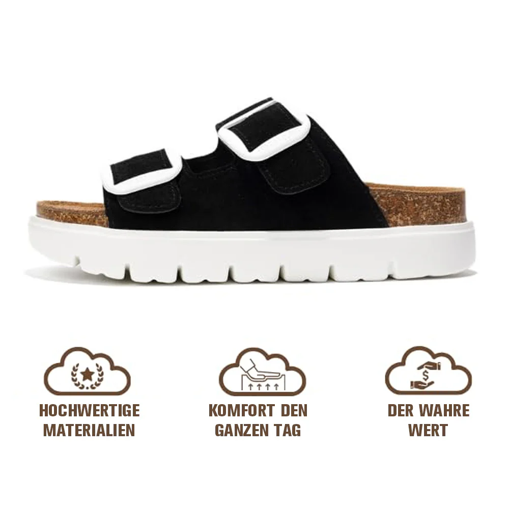 💖 Damen-Plateausandalen aus 100 % echtem Leder – Keilabsatz & klobige Pantoletten für Damen 2026 mit Memory-Foam-Innensohle und Korkfußbett (GreeceChunky) - Image 20