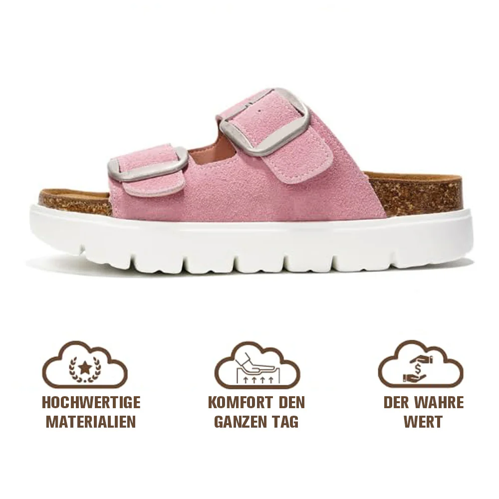 💖 Damen-Plateausandalen aus 100 % echtem Leder – Keilabsatz & klobige Pantoletten für Damen 2026 mit Memory-Foam-Innensohle und Korkfußbett (GreeceChunky) - Image 21