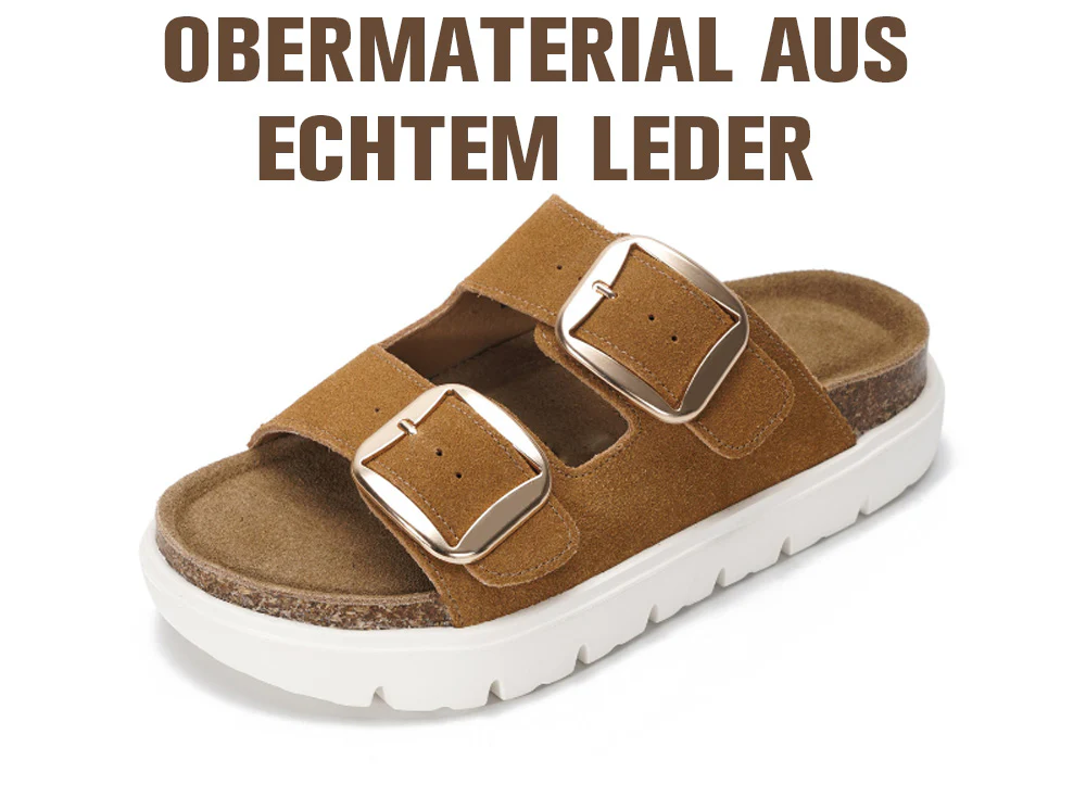 💖 Damen-Plateausandalen aus 100 % echtem Leder – Keilabsatz & klobige Pantoletten für Damen 2026 mit Memory-Foam-Innensohle und Korkfußbett (GreeceChunky) - Image 24