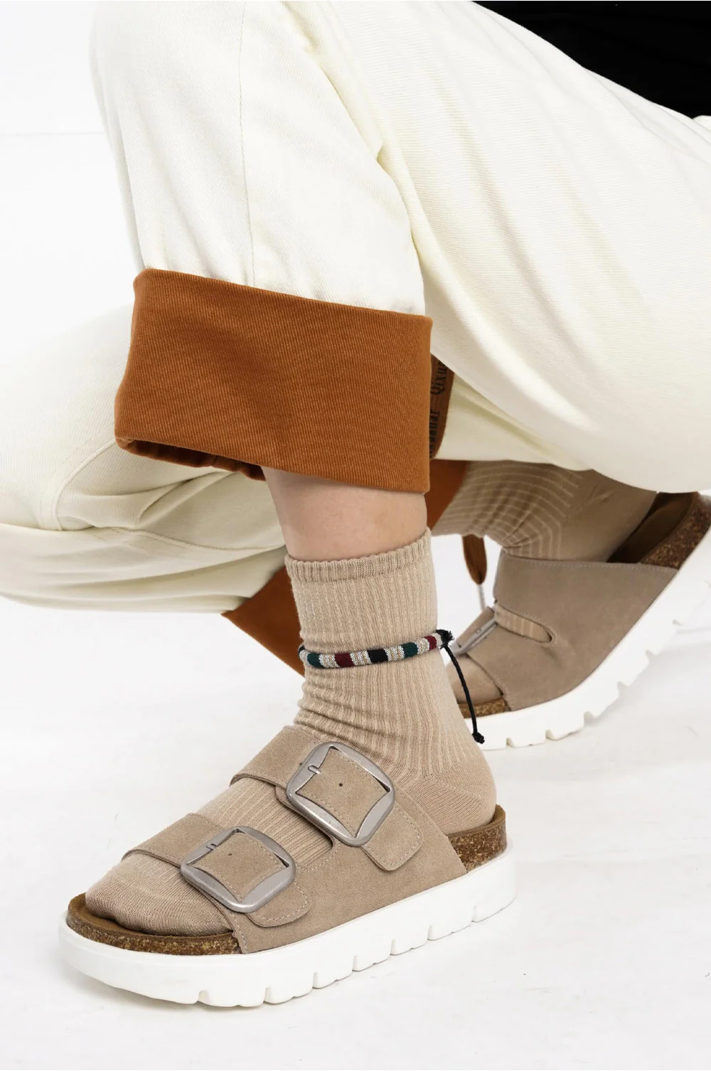 💖 Damen-Plateausandalen aus 100 % echtem Leder – Keilabsatz & klobige Pantoletten für Damen 2026 mit Memory-Foam-Innensohle und Korkfußbett (GreeceChunky) - Image 48