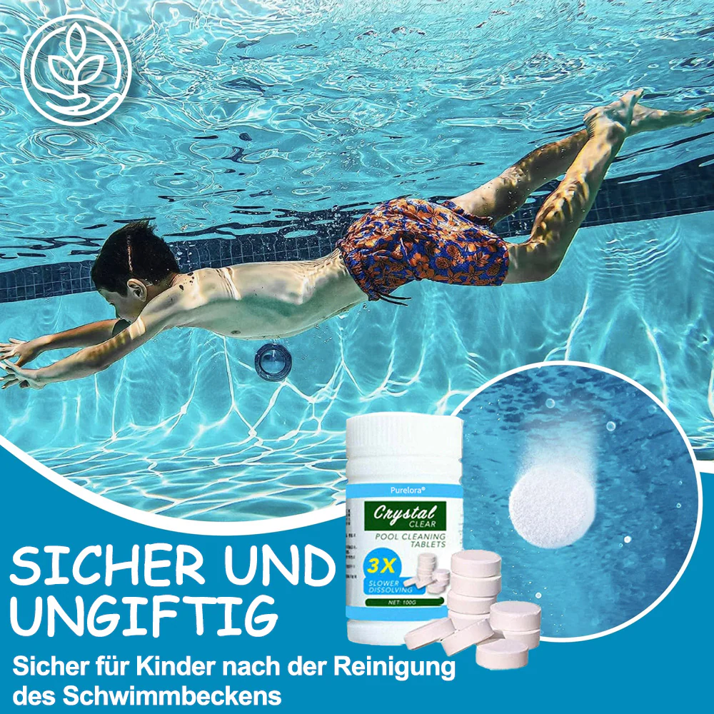 🔥JETZT IM SONDERANGEBOT: 49 % RABATT 🎁 𝙋𝙪𝙧𝙚𝙡𝙤𝙧𝙖®  Equalityl RefreshPool Schnellreinigungstabletten für den Pool (100 Stück) - Image 3