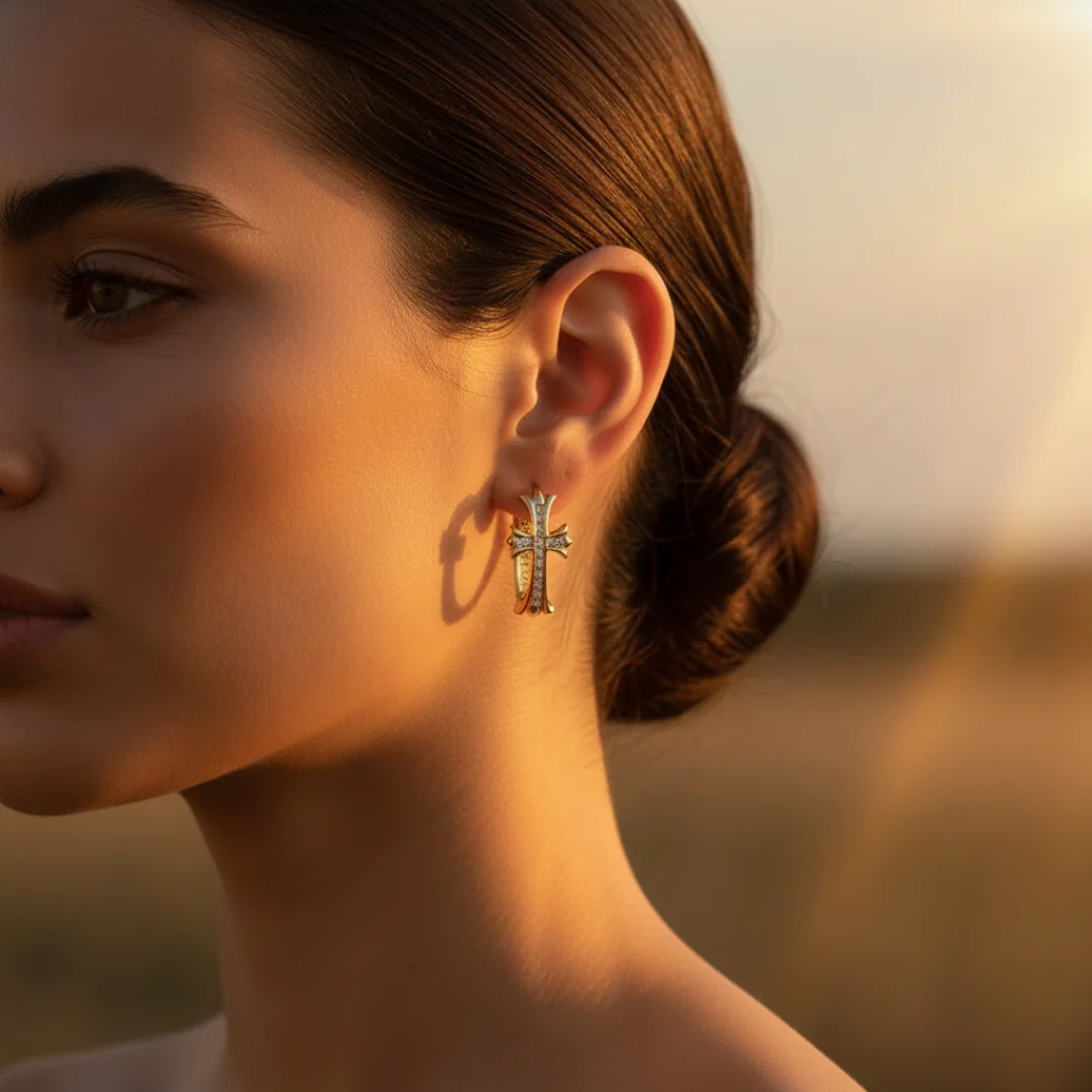 🔥LETZTER TAG SALE – 80 % RABATT🔥🍃💎𝐂𝐙𝐓𝐈𝐂𝐋𝐄® 💎 Kreuzring Luxus-Germanium-Ohrringe – Perfekte Kombination aus Stil und unvergleichlichem Preis!