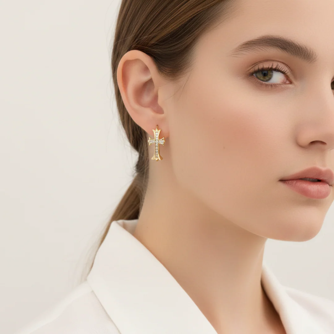 🔥LETZTER TAG SALE – 80 % RABATT🔥🍃💎𝐂𝐙𝐓𝐈𝐂𝐋𝐄® 💎 Kreuzring Luxus-Germanium-Ohrringe – Perfekte Kombination aus Stil und unvergleichlichem Preis! - Image 2