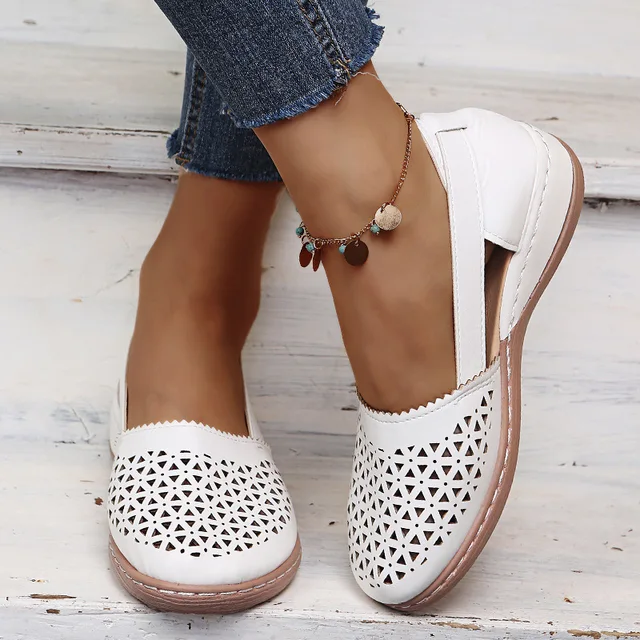 Modische Damensandalen mit geschlossener Spitze, wasserdicht, zum Hineinschlüpfen, rund, bequeme Freizeitschuhe für Damen, Outdoor-Sommer-Schuhe, große Größen 35–43 - Image 2