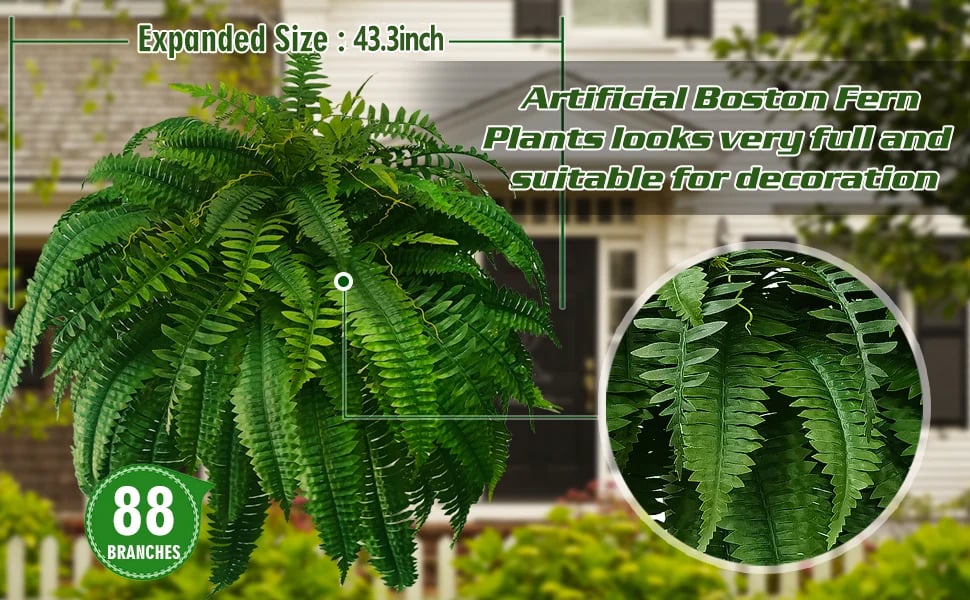 Last Day 75% OFF--UV Resistant Lifelike Artificial Boston Fern - Image 7